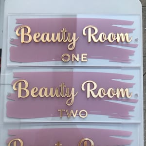Personalised Mirrored Acrylic Custom Door/Wall Plaque/Sign | Salon Signs | Salon Signage | Paint Splash