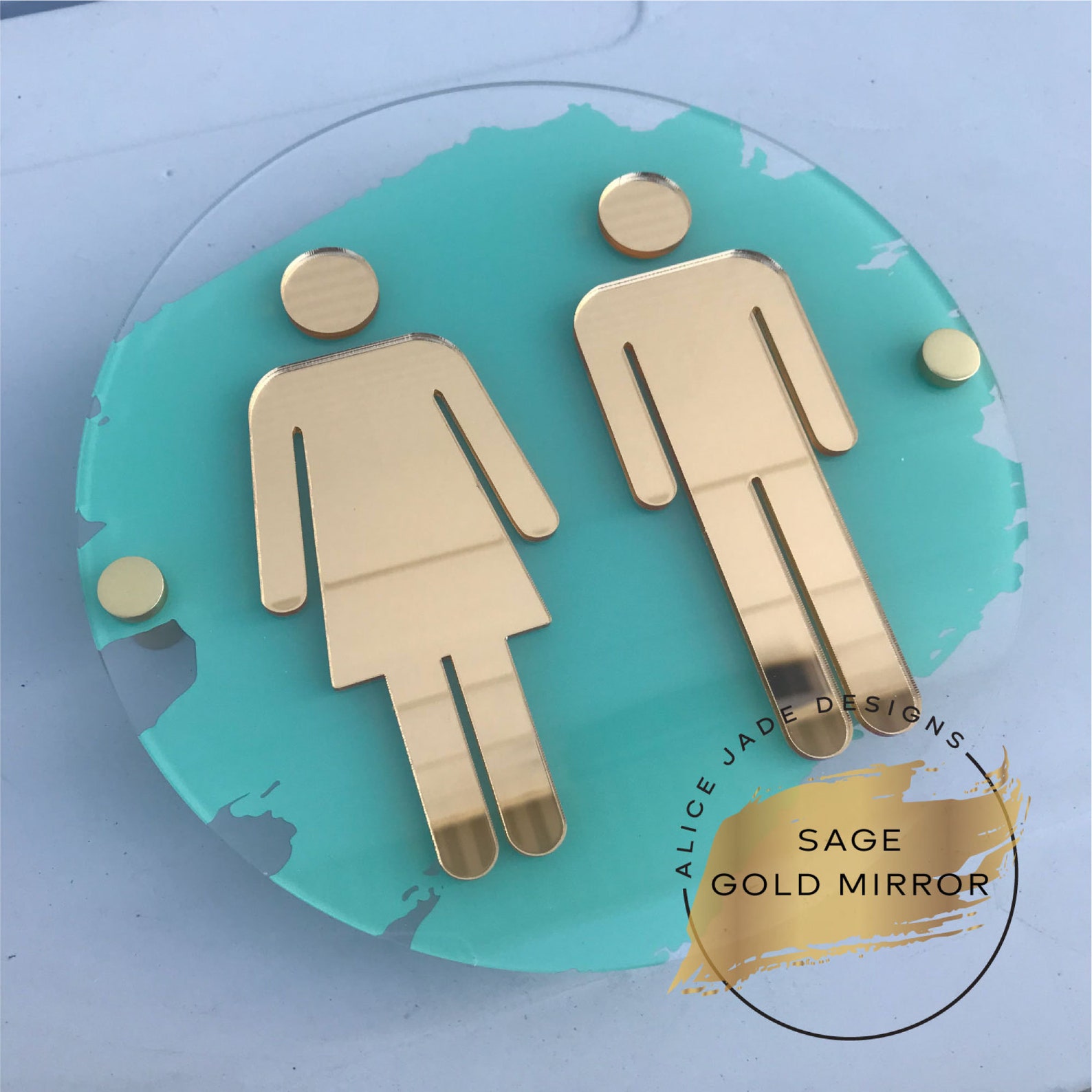 Acrylic 3D Paint Wash Toilet Door Sign Bathroom Sign Salon Etsy UK