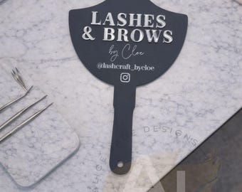 Accesorio facial personalizado para redes sociales de artista de pestañas y cejas / Decoración de salón