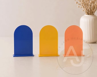 Mini 5 cm blanco acrylborden met basis