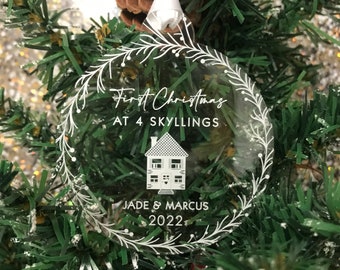 First Christmas In New Home Decoration | Personalised | Couple Ornament | Moving House Gift