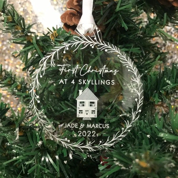 First Christmas In New Home Decoration | Personalised | Couple Ornament | Moving House Gift