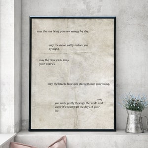 Apache Blessing Print, Wall Art, Apache Wedding Prayer, Indian Wedding Blessing, Cherokee Blessing, unframed