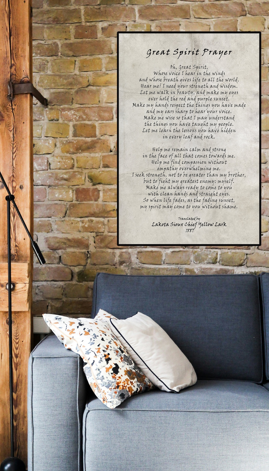 Great Spirit Prayer Print, Lakota Sioux Wisdom, Native American Wall ...