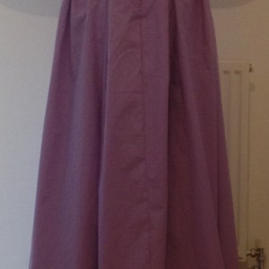 Late Victorian style 1890s ladies Skirt, full length, navy/royal blue, sizes 4-30 lilac