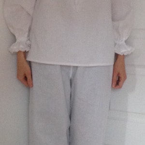 Victorian style winter pyjamas set long sleeves camisole / negligee / top and bloomers / drawers / knickers / shorts, steampunk, sizes 4-30