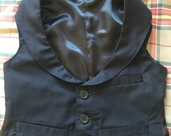 Edwardian style Butler Weste Weste, schwarz Gr. 4-30