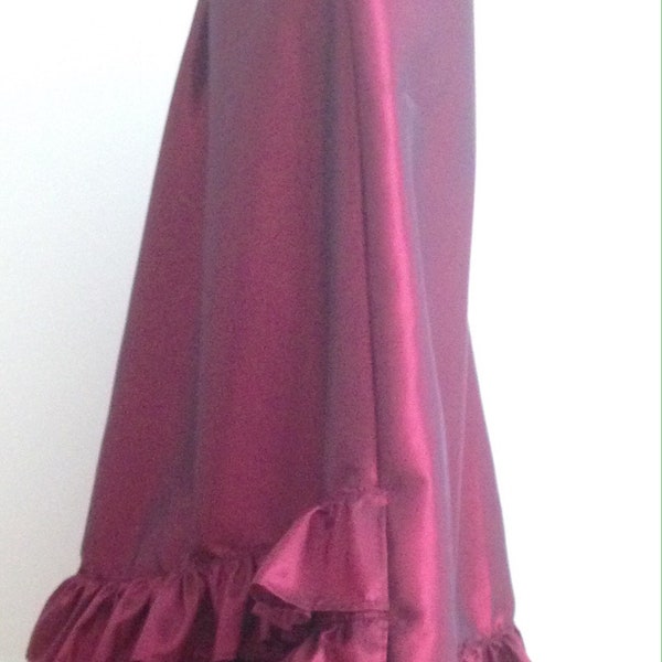 Petticoat/underskirt Late Victorian style ladies, taffeta, maxi full length skirt, sizes 4-30