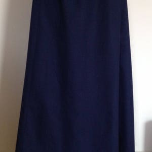 Late Victorian style 1890s ladies Skirt, full length, navy/royal blue, sizes 4-30 image 3