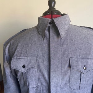 Chemise d&#39;été d&#39;après-guerre de la seconde guerre mondiale, costume historique finlandais de style uniforme pour hommes toutes tailles