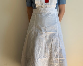 WWII Nurse Uniform Apron Handmade WW2 Historical Costume, new, size 2-30