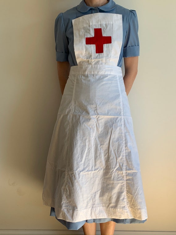 WWII Nurse Uniform Apron Handmade WW2 Historical Costume New Etsy UK