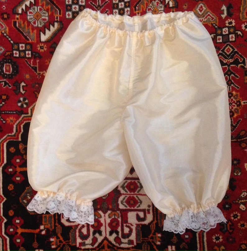 sizes 4-30 taffeta Victorian Edwardian style Bloomers with frill and lace underwear pants capris knickers drawers Steampunk