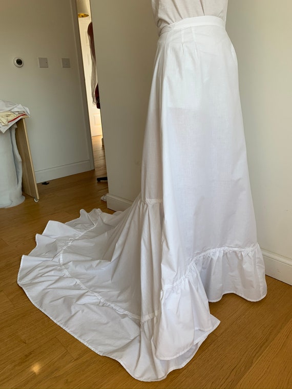 Jupon sous jupe style victorien tardif maxi jupe trompette