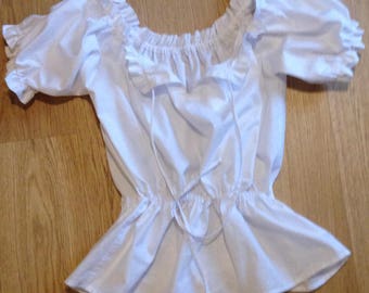 Women girls peasant blouse short sleeve /camisole / negligee / bloomers  top/  steampunk, renaissance, victorian style, gypsy, sizes 4-30