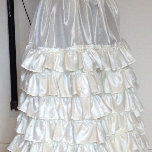 Petticoat/underskirt  Victorian style 1850s ladies, maxi full length skirt, frills sizes 4-30