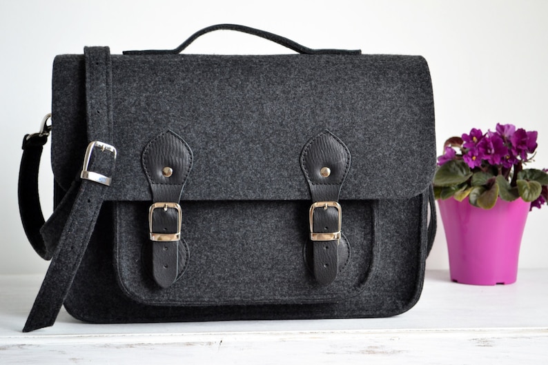 MEN'S MESSENGER BAG MacBook Pro 15inch Bag Messenger Bag 15inch Laptop Bag Felt Cross Body Bag