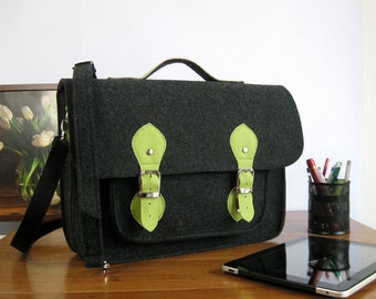 MESSENGER BAG - Messenger Bag - Laptop bag 13-inch - Custom Size Laptop Bag – Macbook Pro 13-inch - Felt Crossbody Bag - Felt Satchel
