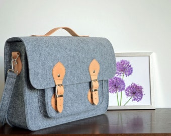 LAPTOP BAG 15-inch , MESSENGER Bag, Felt Laptop Bag, Felt Messenger Bag, Felt Crossbody Bag, Felt Office Bag, Felt Purse