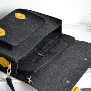 Sac en cuir Messenger pour hommes - Sacs Messenger - Sac pour ordinateur portable 15 pouces - Sac Crossbody en feutre - Sac en feutre, SAC POUR ORDINATEUR PORTABLE MESSENGER - Sac pour ordinateur portable