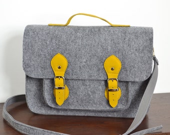 CUSTOM SIZE LAPTOP Bag – Macbook Pro 13-inch Bag - Messenger Bag - 13-inch Laptop Bag - Felt Crossbody Bag - Felt Satchel