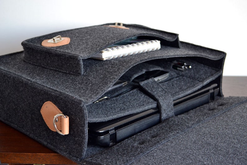 Laptop Bag, 17 Inch Laptop Bag, Computer Bag, Crossbody Bag, Felt Bag