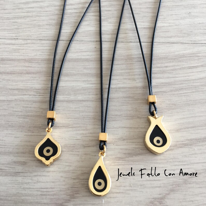 Greek Mati Pendant Necklace Fish Greek Eye Teardrop Greek Etsy