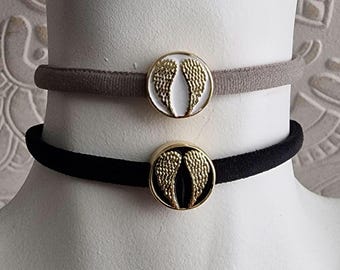 Angel wings charm bracelet, Stretch Bracelet, Greek Jewelry, Gift For her