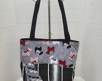 Tote bag. Tote bag. Shoulder bag. Grocery bag. Large commission bag. Gift bag. Dog print tote bag. Reusable black bag