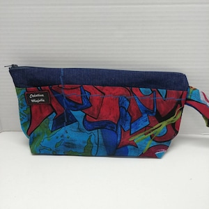Cosmetic bag. Large pencil case. Pencil case. Project bag. Knitting bag. Large pencil case. Reusable pouch. Pencil case