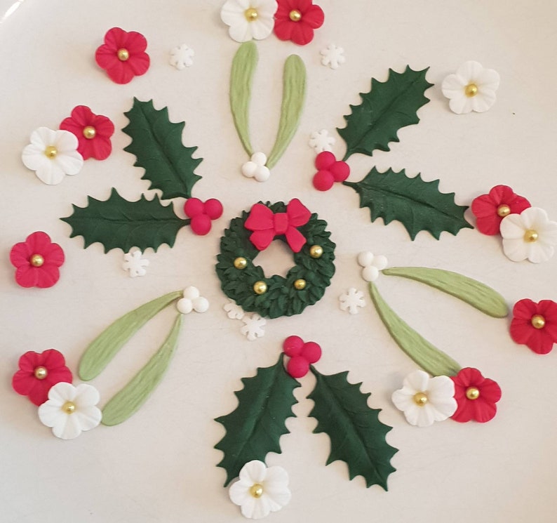 Edible Christmas Decorations Edible Christmas Selection Etsy