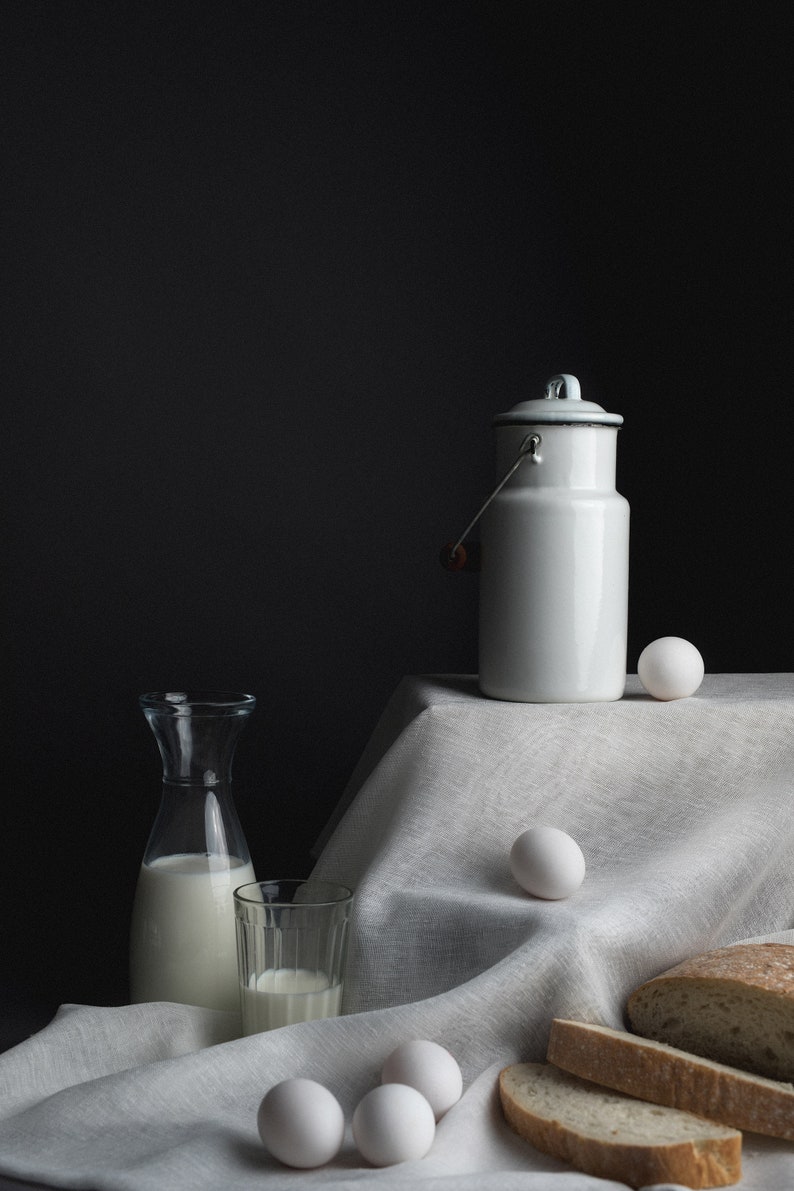 farmhouse wall decor Eggs Kitchen decor set of 3 food print Fine art photography rustic wall art Milk and Bread kitchen art print