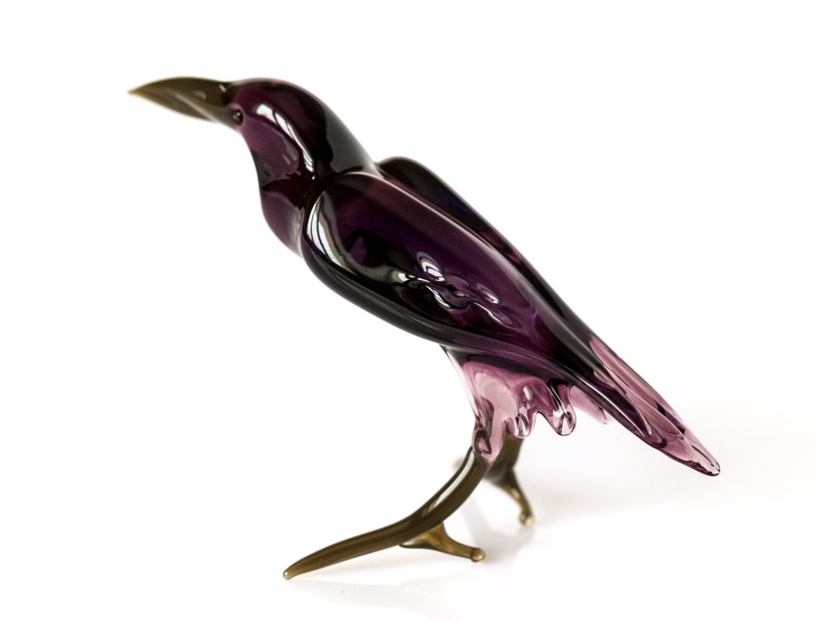 Raven Animals Glass Art Glass Blown Glass Sculpture Made Of Etsy