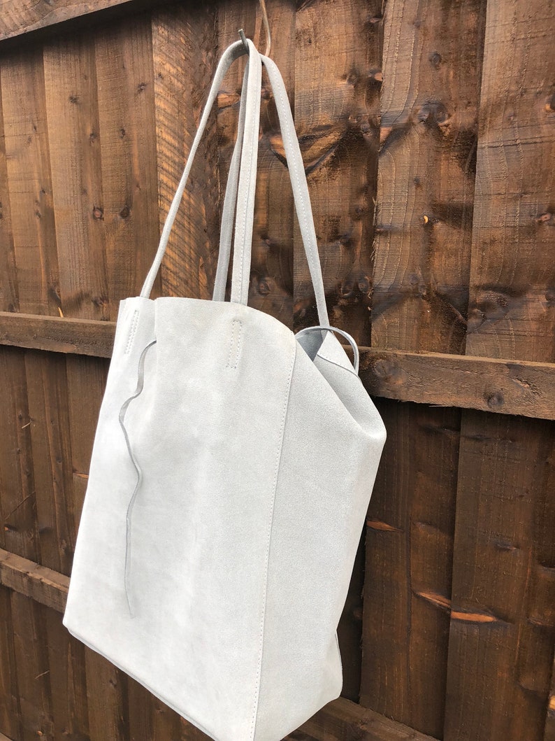Italian Suede Tote//Shopper Bag