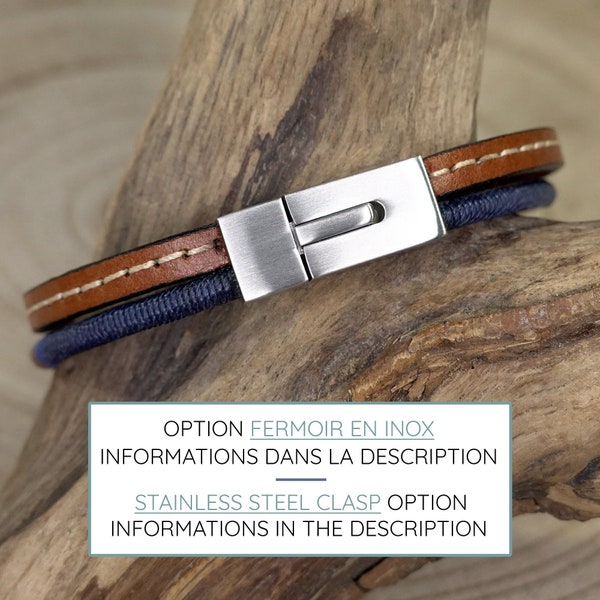 Option fermoir à baionnette en inox brossé pour bracelet Archaios - Araignée Gypsie seulement