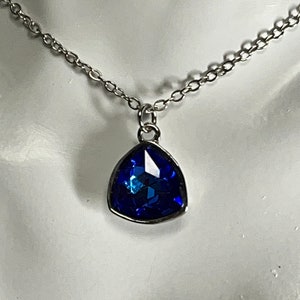 Blue Reversible Charm Necklace