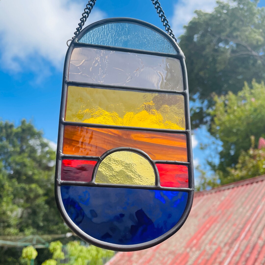 Sunset Leadlight Suncatcher Etsy Australia
