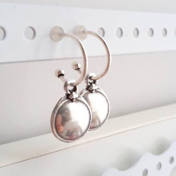 Silver drop rings earrings, Gift for mom, Bohemian, Drops Statement Earrings, Silver Jewelry, Birthday, Everyday look, Timeless earrings
