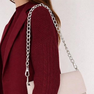 Bag Chain with two carbines. Chunky Stainless Steel Chain Wallet. 90's Trouser chain. Industrial style. Belt chain.