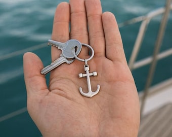 Anchor Keychain, Anchor Pendant Key Ring, Anchor Lanyard, Nautical