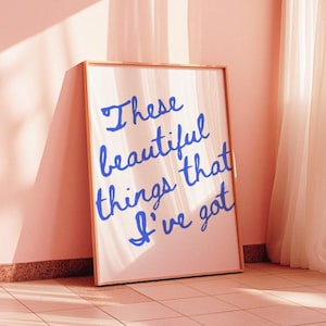 Benson Boone these beautiful things that I&#39;ve got poster art, music wall art, music home decor, lyric design print, bedroom wall art
