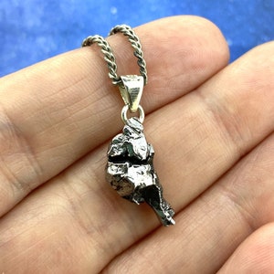 Small Meteorite Pendant with 925 Sterling Silver Bail, Space Asteroid Necklace, Jewellery for sci-fi fans, FREE WORLDWIDE DELIVERY