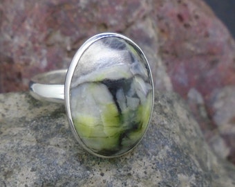 Skye Marble Ring - Sterling Silver Adjustable Band, Scotland