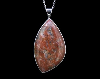 Lewisian Scottish Stone Pendant – 925 Sterling Silver Necklace