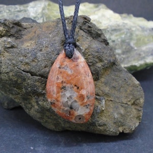 Lewisian Pendant -  Adjustable Waxed Cord, Scotland, Natural Colours, Hand Mined, Highlands, FREE WORLDWIDE DELIVERY