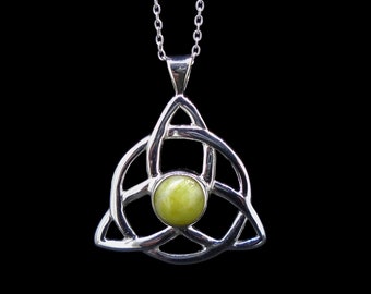 Highland Marble Circle Trinity Pendant  - Celtic Design, Sterling Silver Necklace, Scottish, Scotland, Druid, Celt, FREE WORLDWIDE POST HP6