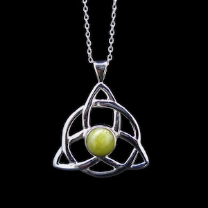 Highland Marble Circle Trinity Pendant  - Celtic Design, Sterling Silver Necklace, Scottish, Scotland, Druid, Celt, FREE WORLDWIDE POST HP6