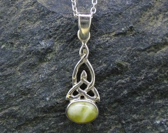 Scottish Highland Marble Celtic Pendant - Sterling Silver