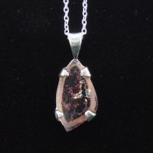 Roman Glass Pendant - Ancient Silk Road Glass, Spectacular Colour Effect, Sterling Silver Necklace - FREE WORLDWIDE SHIPPING