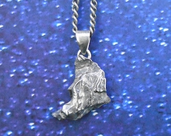 Meteorite Space Pendant - Sterling Silver Necklace